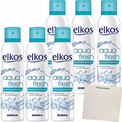 Elkos Wasserspray die schnelle Erfrischung 6er Pack (6x150ml Flasche) + usy Block
