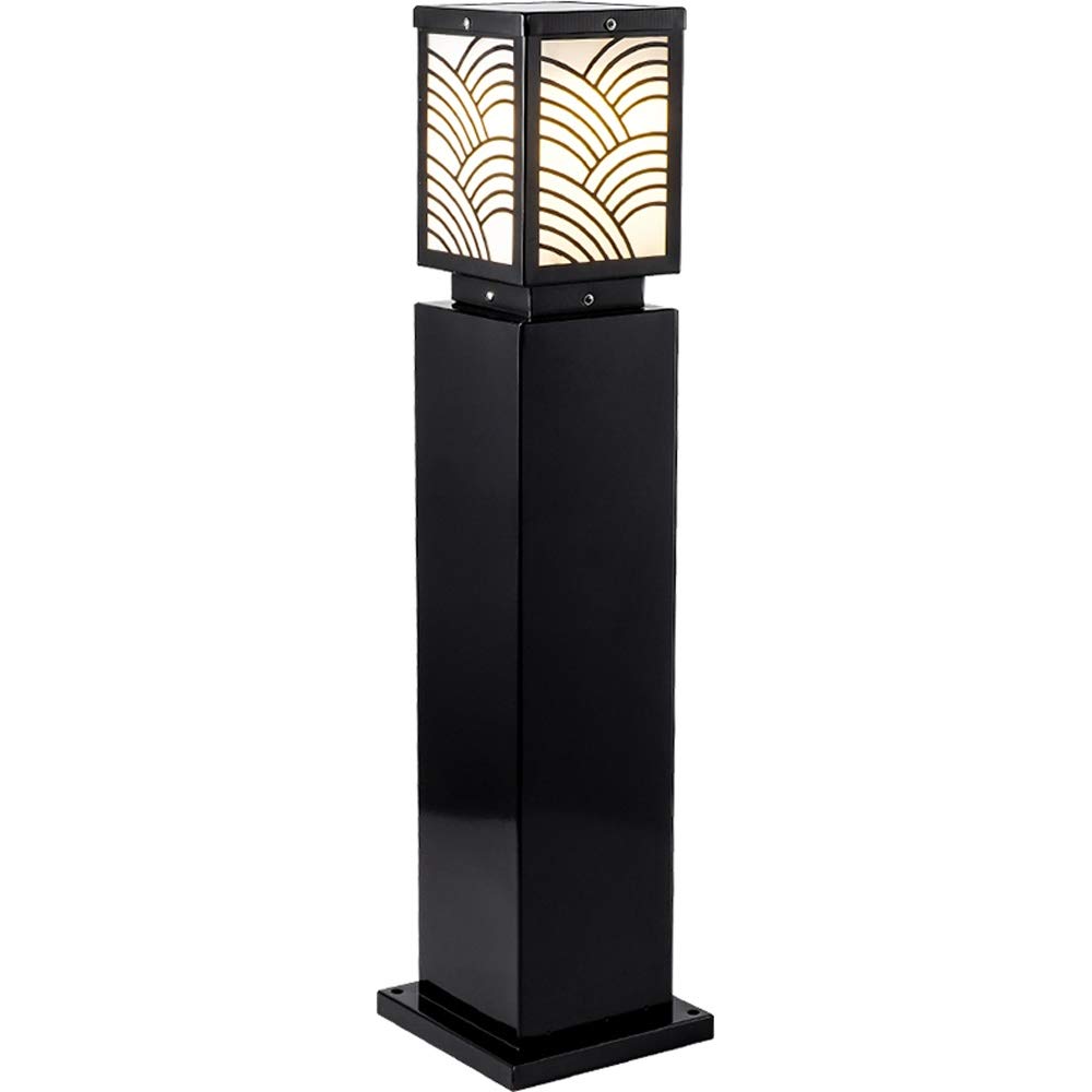 Creative Personality Outdoor Garden Waterproof LED Solar Lawn Lamp with Remote Control Rainproof Iron Metal Post Bollard Light