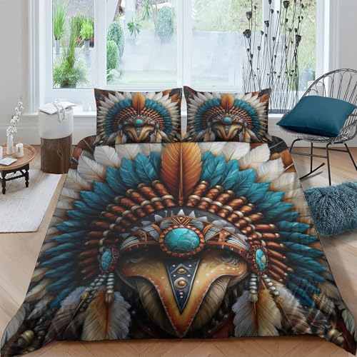 Parure de lit 200x200 en microfibre résistante au design imprimé 3D - 4