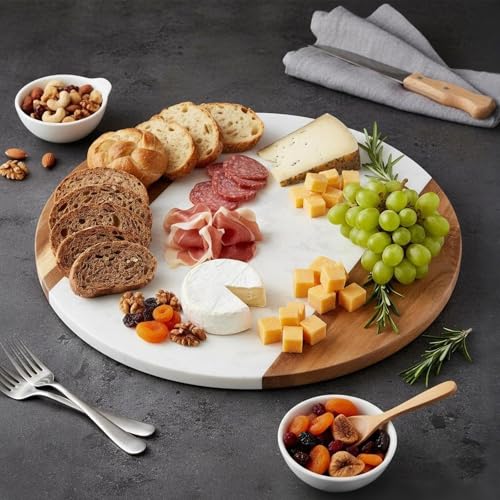 Tabla de Queso de Mármol Redonda 12" Okllen miniatura 5