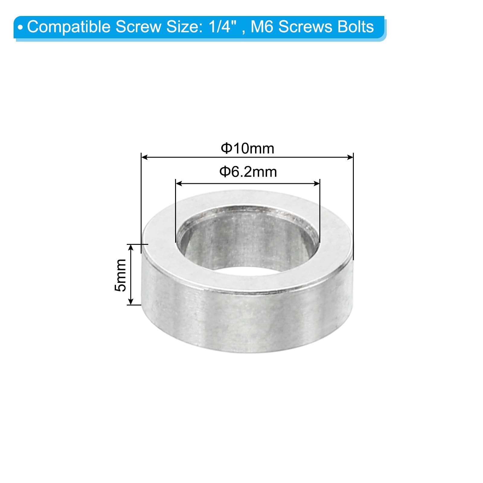 TA-VIGOR 5Pcs M6 Aluminum Spacer - Image 2