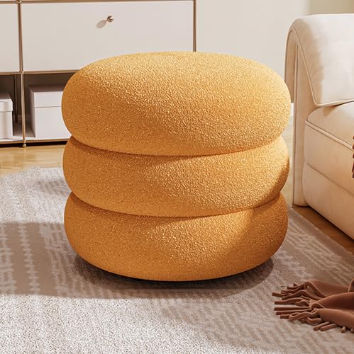 Tabouret ottoman compact pour soulager les jambes - Repose-pieds de chambre rond