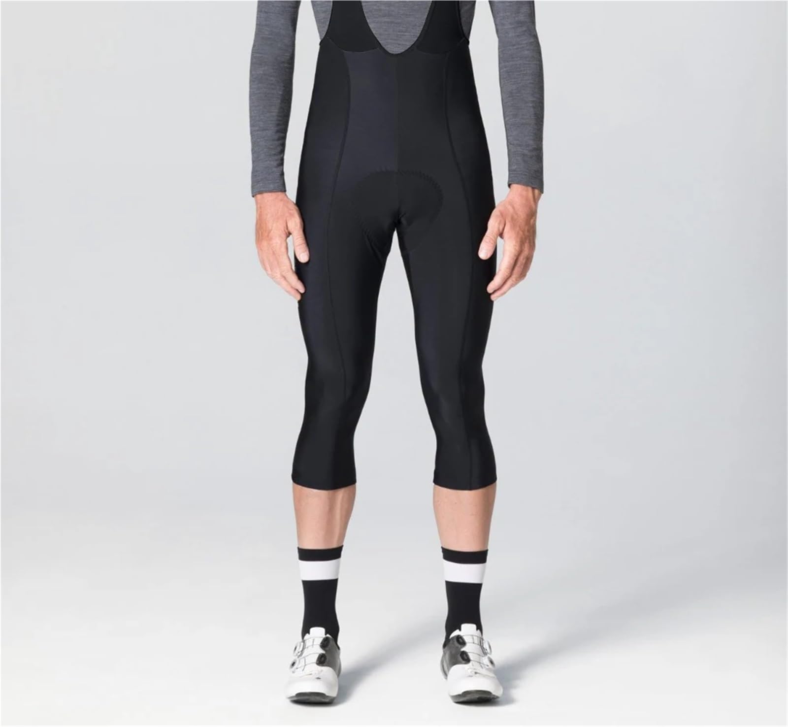 Culote Largo Ciclismo Pantalones con tirantes de ciclismo 3/4 de largo, mallas térmicas con tirantes for ciclismo, pantalones for bicicleta de invierno, medias frías for bicicleta de invierno Culote C