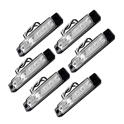 POPETPOP 6pcs Marine Led Lights Waterproof Utility Boat Lights Abs Material 30 000h Life 2-wire Connection