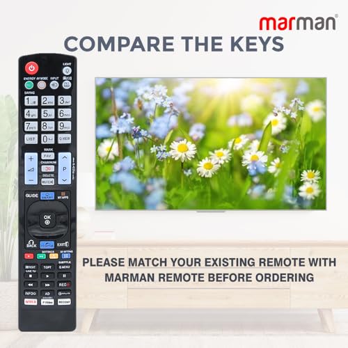 Image of marman Compatible with LG TV Non Voice Remote Control Original Model RM-L999+3 Suitable for Smart LED LCD UHD HD 4K Android Television with Hotkeys Like Netflix and Prime Video