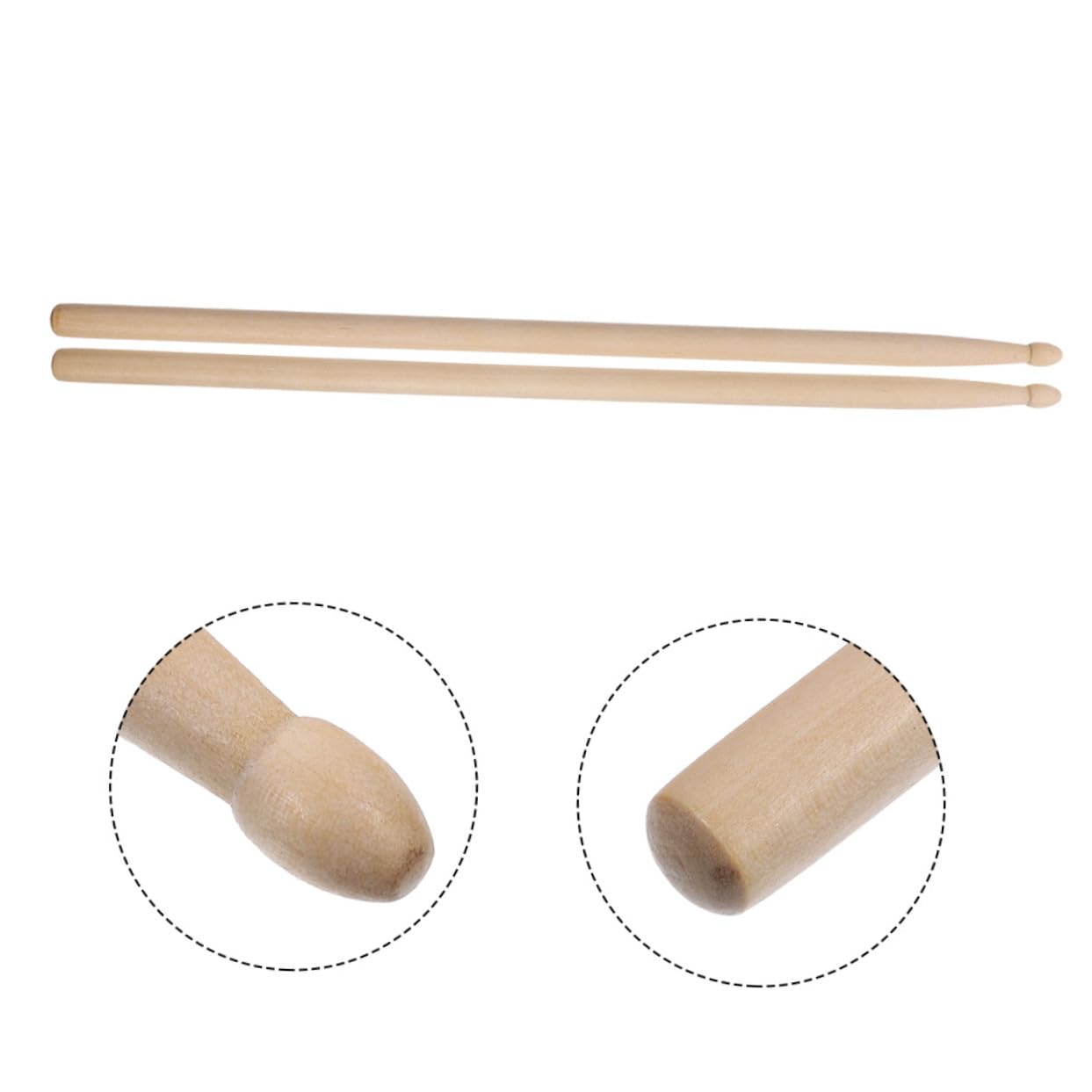12paare Holz-drumsticks mit Holzspitze für Schlagzeugstöcke Komfortablem Griff Musikunterricht und Übung für Anfänger und Profis