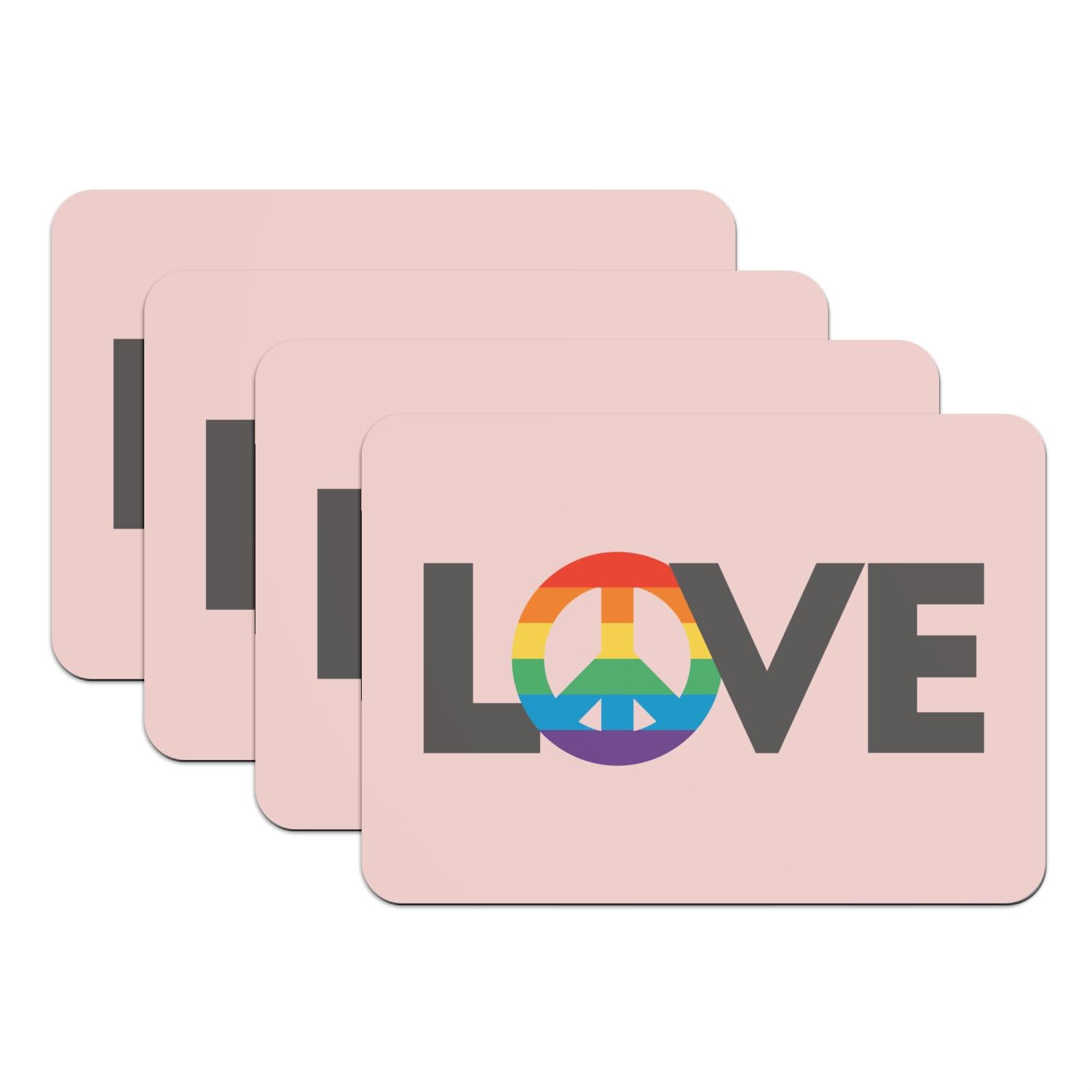 Set de table rose grand format avec dessous caoutchouc antidérapant et motif gay lesbien