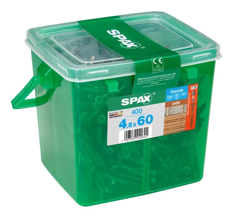 Spax Fassadenschraube Edelstahl A2 Antik, 4,5 x 60 mm, 400 Stk. Henkelbox