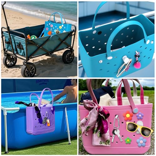 Image of Mity rain Key Holder for Bogg Bag, Accessories for Bogg Bags Original X Large, Insert Charm Carabiner Keychain for Beach Bag