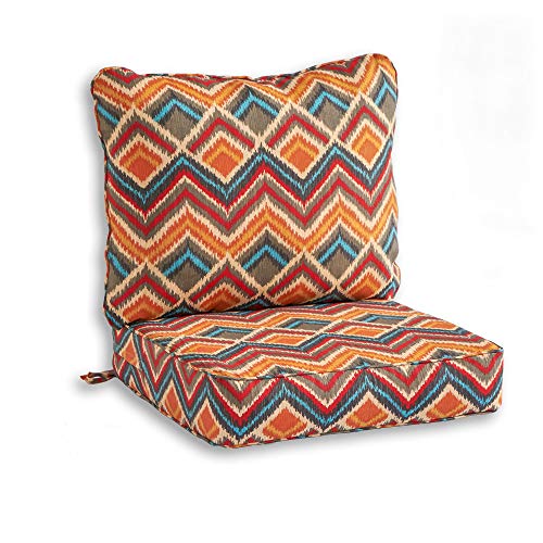 South Pine Porch Surreal Chevron 2-Piece Outdoor Deep Seat Cushion Set