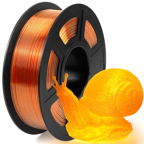 Image of IEMAI Clear PETG Filament 1.75mm Orange 1kg, Glossy Transparent Finish 3D Printer Filament Up to 600mm /s High-Speed Printing for Lampshades, Home Decor & DIY Models