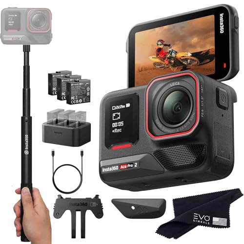 Insta360 Ace Pro 2 Battery Bundle- 8K Waterproof Action Camera Co-Engineered with Leica, Flagship 1/1.3