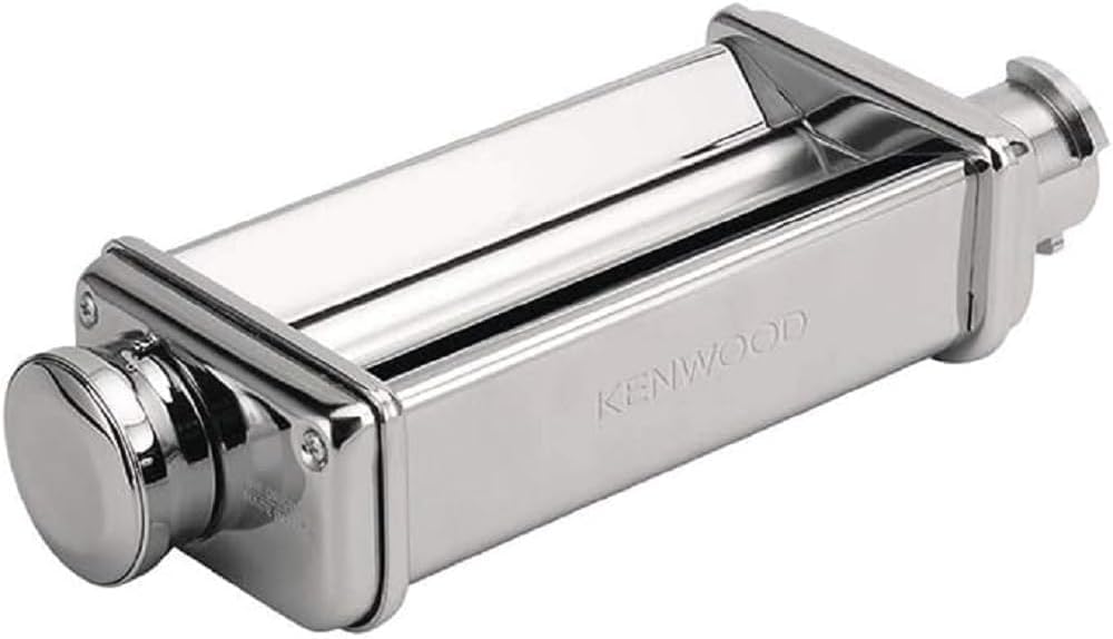 Kenwood KMX750WH Impastatrice Planetaria Kitchen Machine kMix, Robot da Cucina Mixer & KAX980ME Accessorio Sfogliatrice per Impastatrice Planetaria, Acciaio Inossidabile, Argento