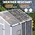 MELLCOM 8 x 6 FT Resin Outdoor Storage Shed with Floor