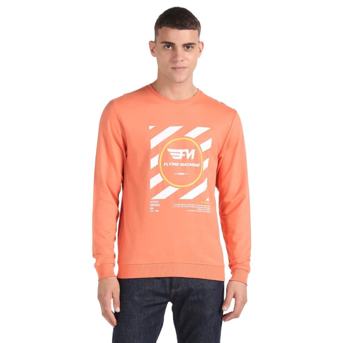 flying machine Men's Regular Fit Sweatshirt| Printed-picture-19