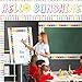 Chivao 120 Pcs Hello Sunshine Bulletin Board Borders Colorful Boho Border Trim for Bulletin Boards School Classroom Office Wall Chalkboard Decor