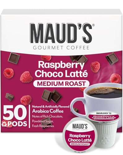 Image of Maud's Raspberry Chocolate Flavored Coffee Pods, 50ct