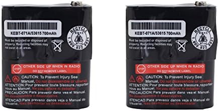 Karier 2Pcs 3.6V 700mAh Replacement Two-Way Radio Battery for Motorola Talkabout Radio MR350 MJ270 EM1000 MC220 T5000 FV500 FV800 T5950 T6000 M53615 KEBT-071-A KEBT-071-B KEBT-071-C KEBT-071-D