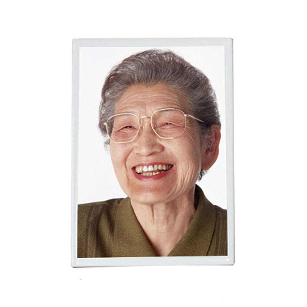 Faxianther Personalised Ceramic Memorial Photo Tile Monument Portrait Personalised Headstone Photo Waterproof Rectangle Colorful Porcelain Picture for Tombstone Memory Mother/Father