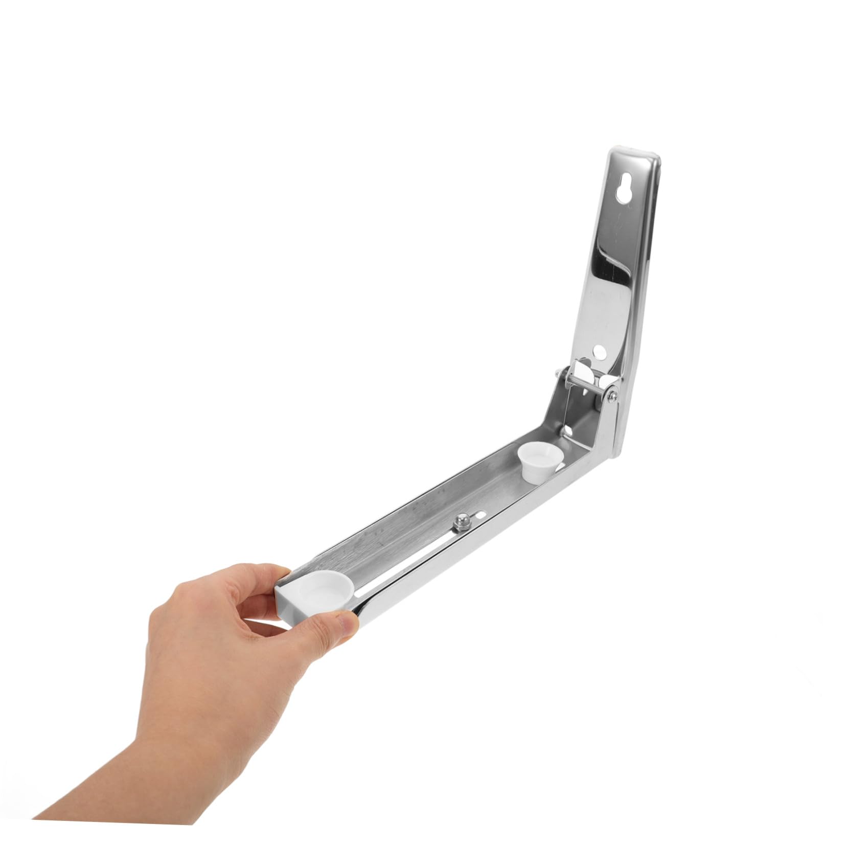 Mikrowellen Wandhalterung aus Edelstahl, Ausziehbar 220-400mm, 1 Paar | Silber, Klappbar und Platzsparend, mit Montagematerial für Wandmontage