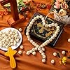 Queekay 100 Pieces Wooden Word Beads 16mm Wooden Words Balls Ornament Christian Letter Beads for Garland Making and DIY Crafts Gifts Farmhouse Home Decor(Inspirational Style) #3