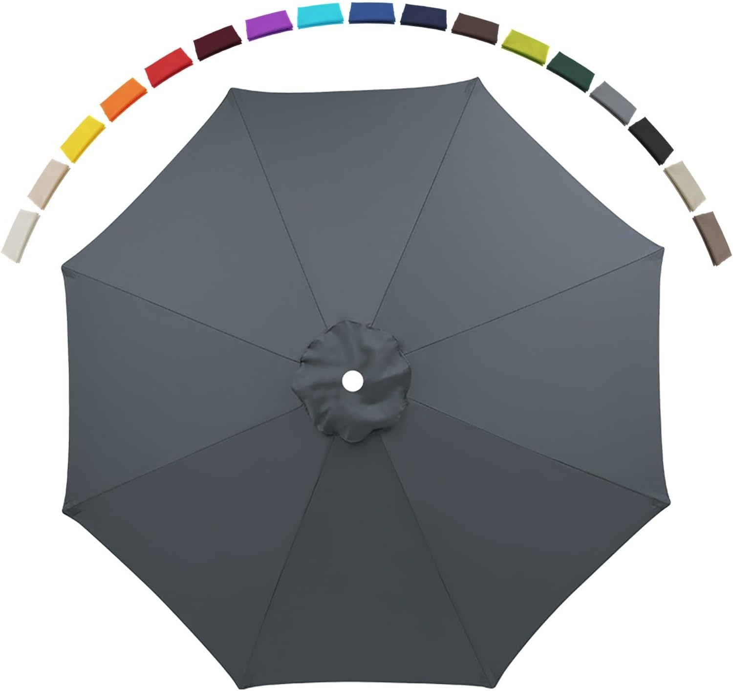 Patio Replacement Umbrella Cloth, 6 Ribs/8 Ribs Parasol Canopy, 6.5ft 7.5ft 9ft 10ft Replacement Parasol Cover, Garden Umbrella Top Canopy For Lawn Backyard Sand Pool