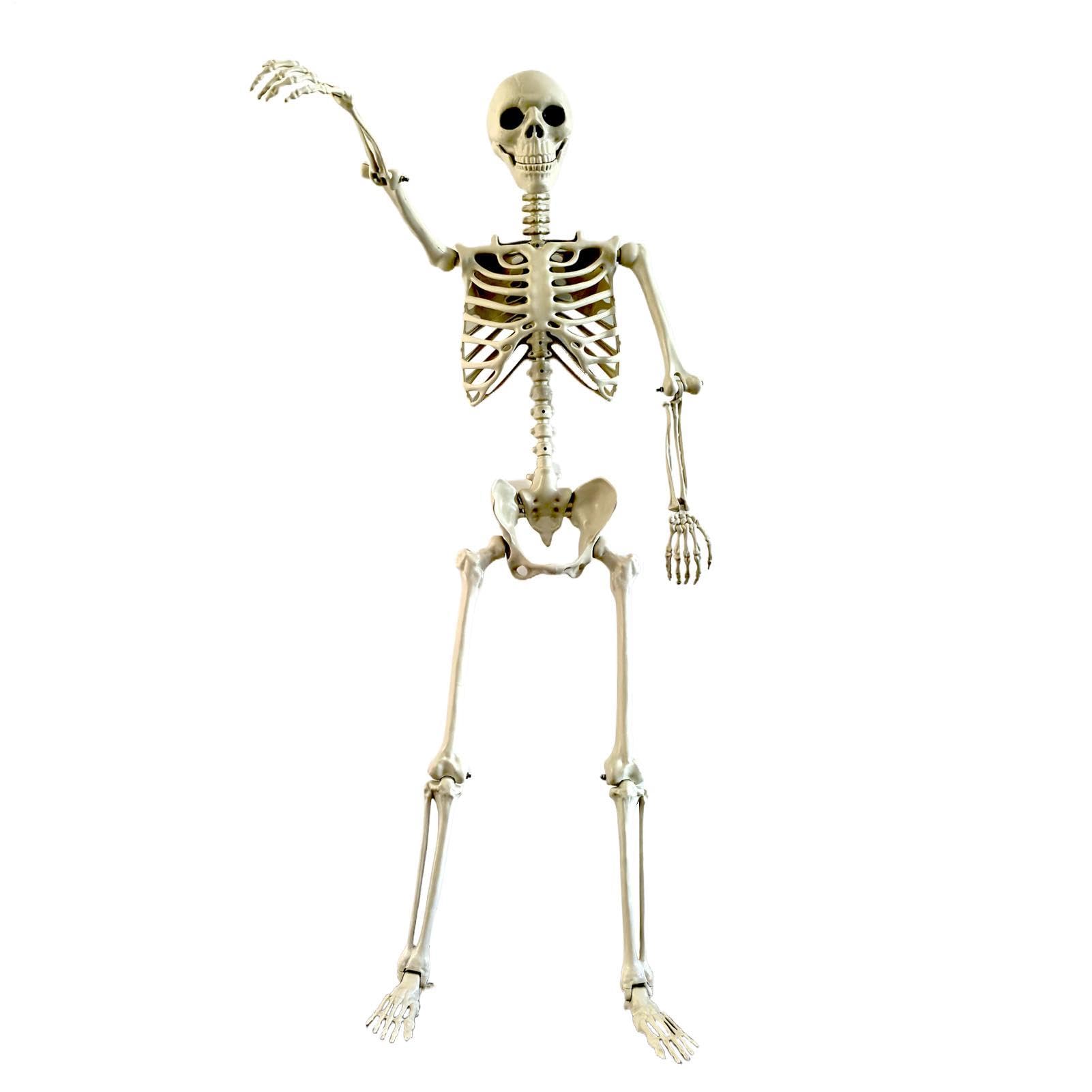 Esqueleto de Halloween de 91 cm móvil para decorar tu jardín de forma terrorífica