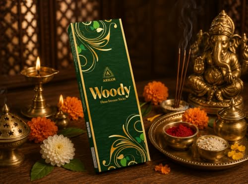 Image of Woody fluxo (Flora Agarbatti) Masala Incense Sticks Pack of 120 Sticks, 225 GMS.