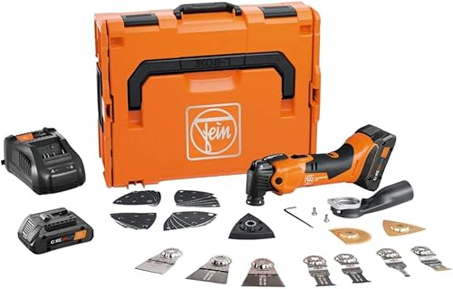 Fein MultiMaster inalámbrico AMM 500 Plus Top 4 Ah AS para construcción y renovación de interiores, montaje Starlock Plus, sistema QuickIn,