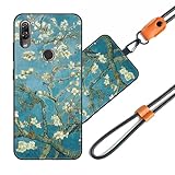 JEZSHTAI Custodia con Motivo per Wiko View 2 Pro Cover Antiurto con Cordino,Morbido Cover con Collana Bumper Case Wiko View2 Pro Custodia in Silicone con Regolabile Catena per Cellulare,Cover*A10