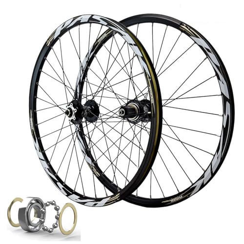 Juego de ruedas de freno de disco de 66 cm, rueda delantera y trasera de 32 radios, bujes de rodamiento sellados QR, compatible con casete de 7 a 11 velocidades, accesorios de bicicleta de montaña
