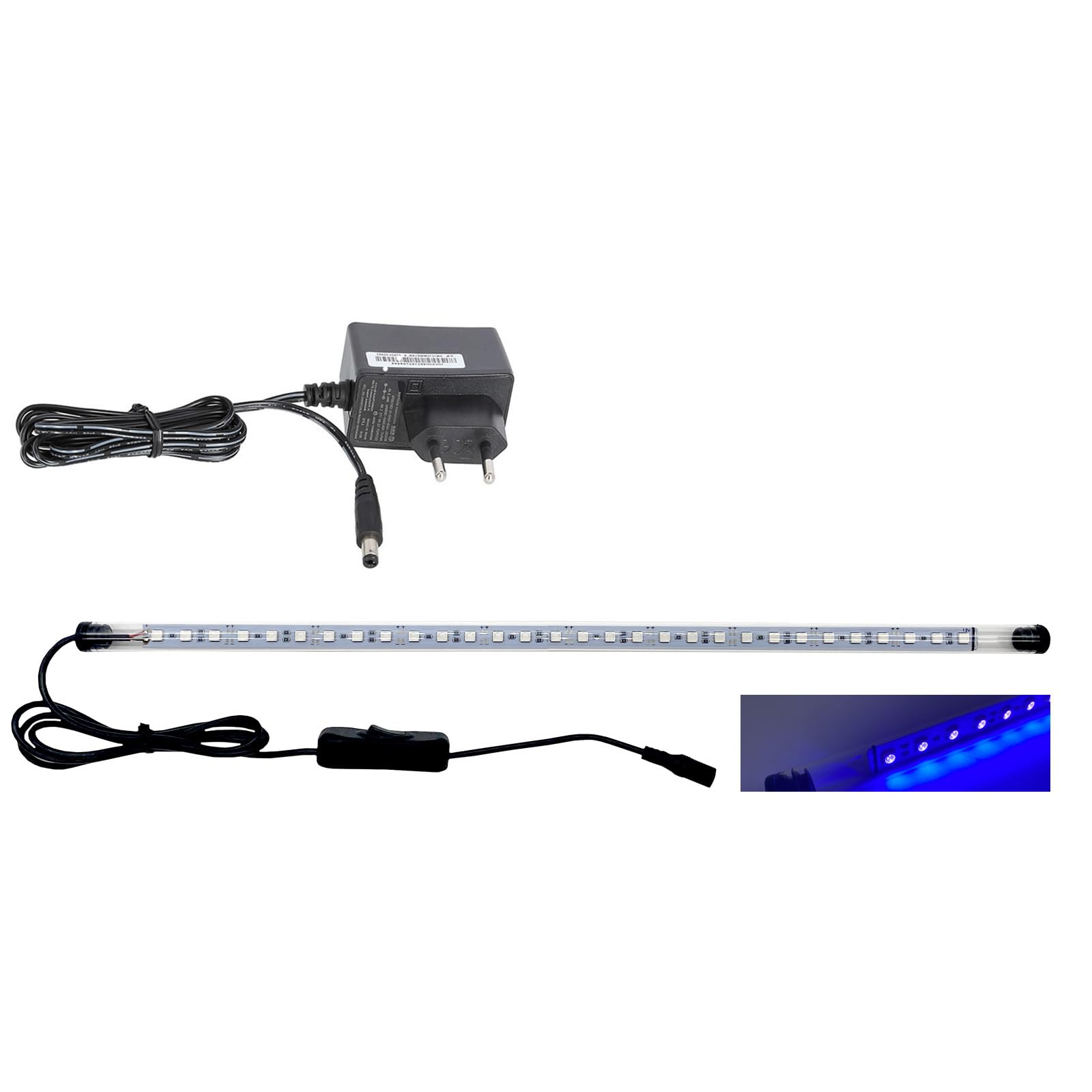 ZooPaul UV LED Tube Leuchte Einzeln 80cm für Aquarium Terrarium Abdeckung aus Plexiglas