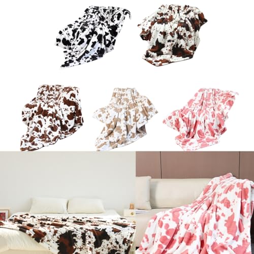Couverture imprimée vache en flanelle douce pour lit et canapé - 3