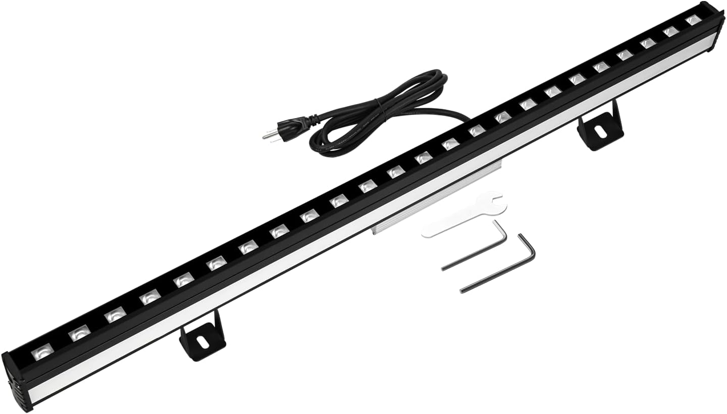 New Upgraded Dual-sided LED wall washer Lights, 24W+12W 5000K Daylight White Linear Light Bar, 120V Waterproof Wall Washing Lamp for Outdoor Building, Weddings, Advertising Boards, Commercial Lighting