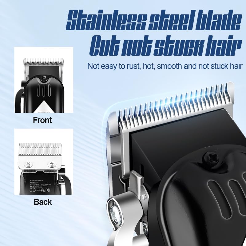 INF Professionelles Haarschneider-Bartschneider-Set, 3 einstellbare Stufen, Intelligenter LED-Bildschirm, Scharfe Klingen aus rostfreiem Stahl, Leistungsstarker Motor