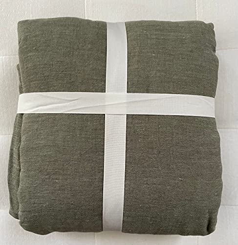 Pottery Barn Belgian Linen Flax Duvet Cover Full/Queen ~Loden