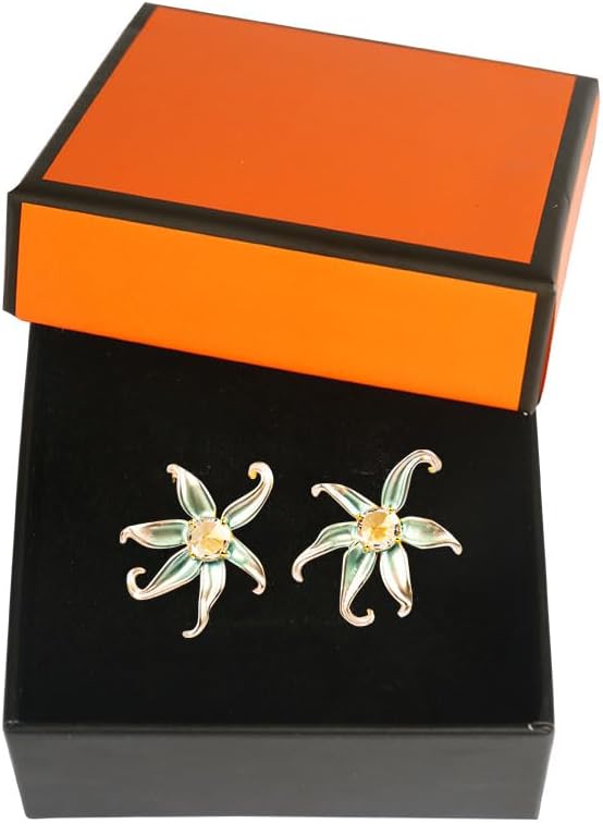 Colorful Enamel Small Flower Earrings.Elegant Floral Stud Earrings, Gold-Tone with Burgundy Enamel and Crystal Center,Gemstone Gold Earrings,Crystal Gem Drop Hypoallergenic Earrings.Thanksgiving gifts for family members - Image 4