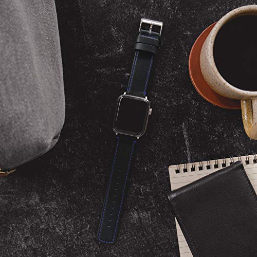 Image of BARTON WATCH BANDS - Top Grain Leather Watch Bands Compatible with Apple Watch Models - 1, 2, 3, 4, 5, 6, 7, 8, 9, 10, SE, Ultra & Ultra 2