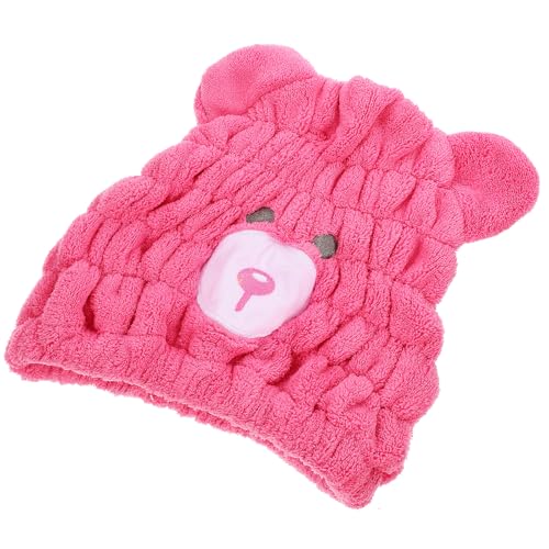 SEWACC Gorro Absorbente para Secar el Cabello para Toalla Rápida de Coral Súper Suave Gorro Cabello Mojado Color Rosa Fucsia Adecuado para Uso Casa y Viajes