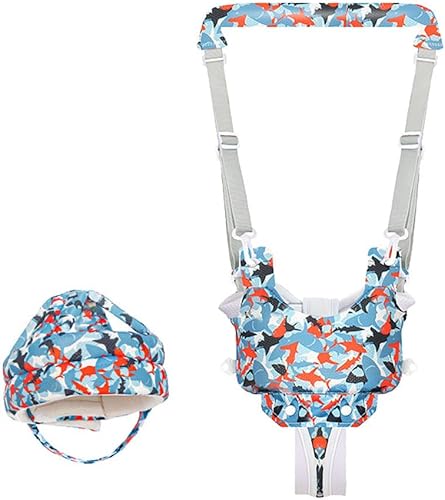 Eforcase Arnés para caminar para bebé, arnés de mano para niños, cinturón auxiliar con casco de bebé para gatear, caminar, protector de cabeza de