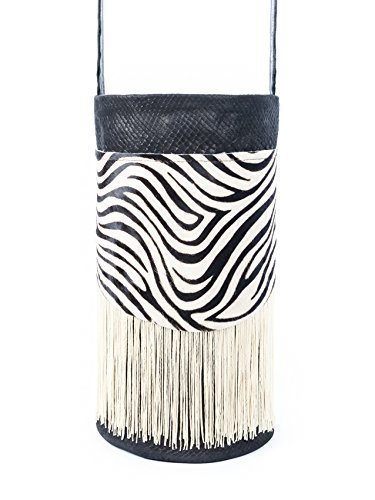 One-of-a-kind Leather Shoulder/Crossbody bag with fringes. Bocus ‘Savannah’.