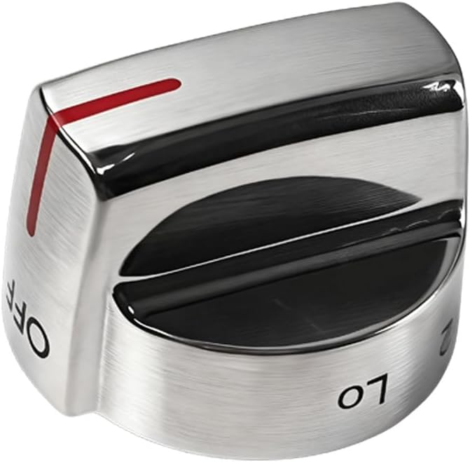 5304509064 Stove Knobs Replacement Parts for Frigidaire Gallery Gas Stove & Range, Compatible with Models FGGF3059TF, GCRG3060AFC, FGGF3059TFB, LGGF3046TFA - Silver, 5 Pcs