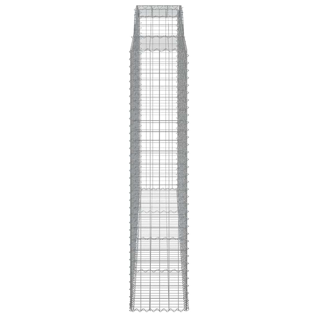 Pared de gavión estable con arco alto de hierro galvanizado como protección visual y barrera de jardín insonorizante para aplicaciones decorativas en exteriores 4 unidades