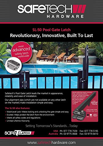 (Set of 2) Safetech SL-50H Magnetic Gate Latch - Top Pull Safety Magnetic Latching Technology Lock for Swimming Pool, Garden, Pool and Various Gates Security Lock for Kids & Pet Safety - Image 5