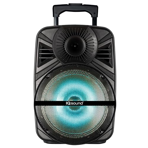 IQ Sound IQ-5012DJBT 12-inch Portable Bluetooth Speaker with True Wireless Technology, 12