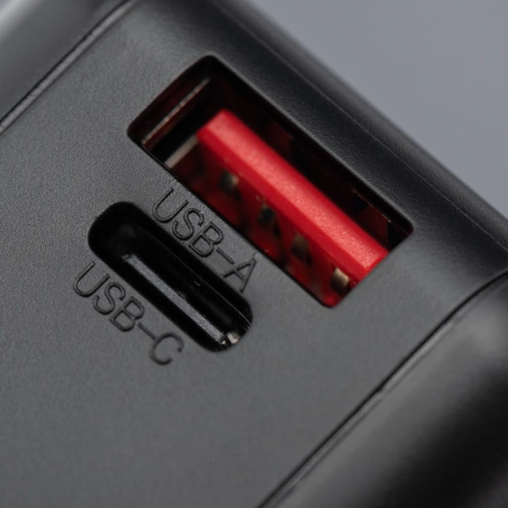 Forcell F-Energy 6w1 Cargador de viaje USB-C USB-A de 45 W - Powerbank 15000mAh - Carga inalámbrica de 15 W PD QC 3.0 - EU UK US enchufes, pantalla LCD