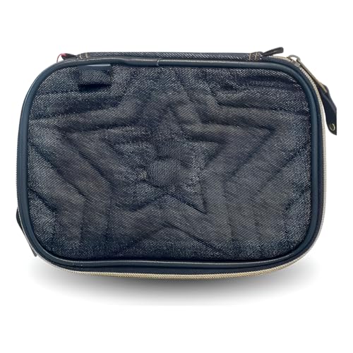 Estojo Escolar Box Jeans Juvenil Organizador de materiais