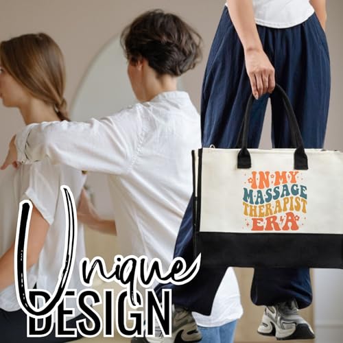 Bolso Tote de Lona para Mujer con Cierre Superior miniatura 2