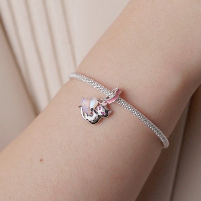 Charmes Animaux En Argent 925 Pour Bracelets - Breloques Ajourées, Cadeau Pour Femmes, Personnalisation