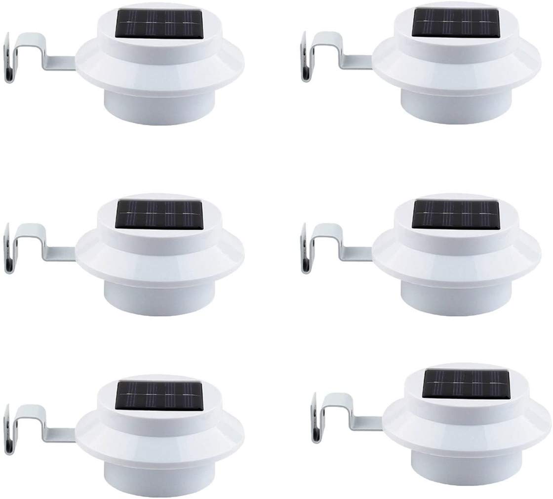 Lampe solaire gouttière automatique Ulalaza avec capteur de nuit intelligent LED pour extérieur
